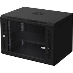 Netwerkkast 7 HE 19 inch zwart 600 x 420 x 450 mm volledig gemonteerd Draagvermogen 60 kg