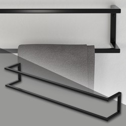 Handdoekstang 15x15x90 cm zwart staal ML design