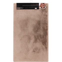 Tapijtenloods Heaven Vacht - Badmat Fluffy - Hoogpolig - Soft Touch Effen - Taupe- 67x110 CM