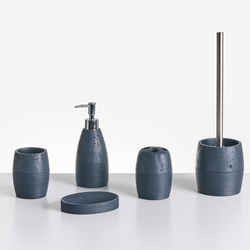 YARAPA - Badkameraccessoireset - Donkerblauw - Polyresin