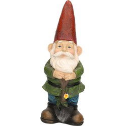 Decoris Tuinkabouter Sam - met schep - polyresin - 29 cm - Tuinbeelden