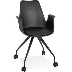 Bureaustoel met armleuningen SPLIT 60x60x89 cm Zwart