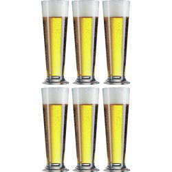 6x Pilsener bierglas/bierglazen 390 ml - Bierglazen