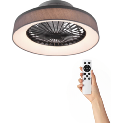 Plafondventilator Ella met verlichting - Ø47cm - 3 snelheden - Afstandsbediening - Grijs