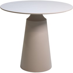 Bijzettafel Rond - Beige Aluminium - 69x69x61,5cm - Else