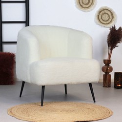 Teddy fauteuil Charlotte wit