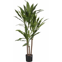 Groene kunstplant Dracaena plant in pot 100 cm - Kunstplanten