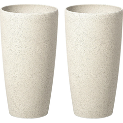 Beliani ABDERA - plantenbak voor buiten-Beige-Stenenmix