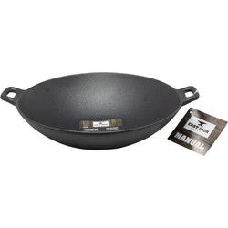 Cast Iron Wokpan / wadjan gietijzer - zwart - D31 cm - Wokpannen