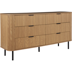 BRADLEY - Dressoir - Lichthout/Zwart - MDf