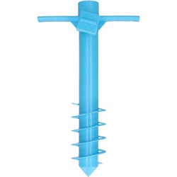 Blauwe parasolstandaard voor in de grond 40 cm - Parasolvoeten