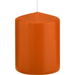 1x Kaarsen oranje 6 x 8 cm 29 branduren sfeerkaarsen - Stompkaarsen