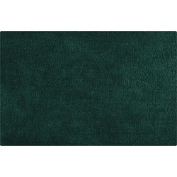 MSV Badkamerkleedje/badmat voor de vloer - donkergroen - 45 x 70 cm - Badmatjes