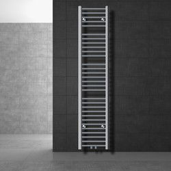 Badkamerradiator Sahara 300 x 1800 mm chroom recht met middenaansluiting