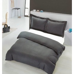 Hotel Home Collection - Dekbedovertrek - Manchester - 140x200/220 +1*60x70 cm - Antraciet