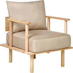 Beliani ASKER - Fauteuil-Beige-Polyester