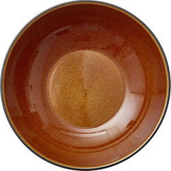 Bitz® Gastro set 6 stuks Pastaborden/diepe borden Ø 20 cm - Zwart/Amber 11195