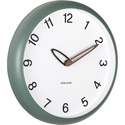 Wandklok Bella - Jungle groen - 4.2x30x30cm