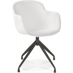 Bureaustoel met armleuningen NOCTURN 59x54x80 cm Wit