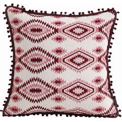 Sierkussen Pompom Aztec Boho | 45 x 45 cm | Katoen/Polyester