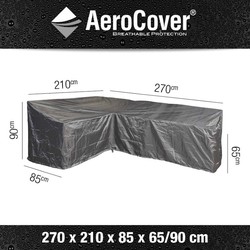 Loungesethoes hoek hoge rugleuning 270x210x85x65-90 - AeroCover