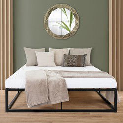 ML design metalen bed zwart, 200x160 cm, gemaakt van stalen frame