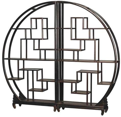 Fine Asianliving Chinese Ronde Open Display Kast Zwart - 