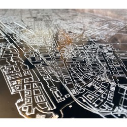 Aluminium Citymap Maastricht 80x60 cm 