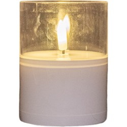 B.O.T Outdoor Kerze Weiß Hell 7,5 x 10 cm 3D Docht - Anna's Collection