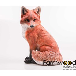 Fuchs 34x30x45 cm Skulptur - Farmwood Animals