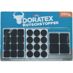 Doratex Meubel/vloerbeschermers - 28-delig - zwart - zelfklevend - antislip - Meubelviltjes