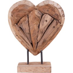 Almada Heart - Decoration heart in teak.