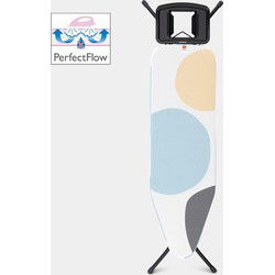 Strijkplank B, 124x38 cm, solide strijkerhouder, PerfectFlow - Spring Bubbles