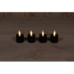 Extension Set 4 Rechargeable Black Tealight Moving Flame