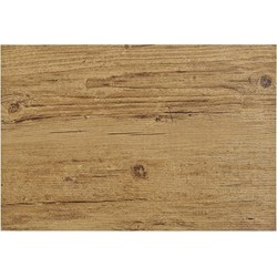 6x Onderlegger van bruin hout print 45 x 30 cm - Placemats