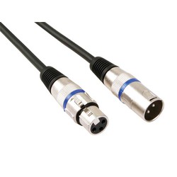 Xlr-kabel xlr mannelijk naar xlr vrouwelijk 3 m zwart - Velleman