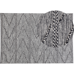 TERMAL - Laagpolig vloerkleed - Zwart - 160 x 230 cm - Katoen