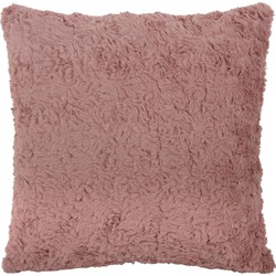 Sierkussen Tierno Furry - Roze - 45x45x15cm