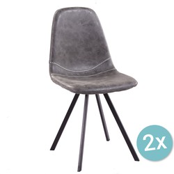 Set van 2 stoelen Støl - grijs