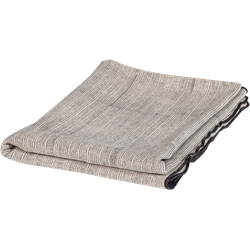 BePureHome Unique Plaid - Viscose/Linnen - Zwart/Off White - 53x49x48