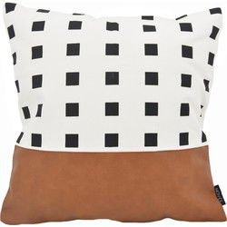Vida Nova #1 | 45 x 45 cm | Kussenhoes | Katoen / PU Leder