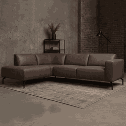 Hoekbank Barin taupe microvezel links
