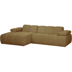 WOOOD Mojo Chaise Longue Bank Links - Bouclé - Geel/Bruin Melange
