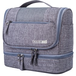 Decopatent® Ophangbare Toilettas met Haak - Dames & Heren - Travel bag Organizer - Waterdichte Reis tas - Mannen & Vrouwen - Grijs