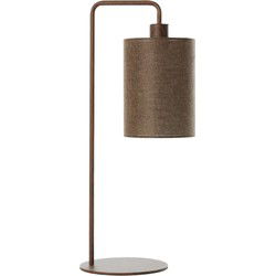 Light & Living - tafellamp - Donio - beige bruin - katoen metaal - bureaulamp - E27 - 1885652