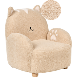 Beliani ZOAR - Kinderfauteuil-Beige-Bouclé