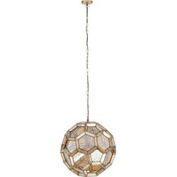 PTMD Hanglamp Thyro - 49x49x50 cm - Glas - Messing