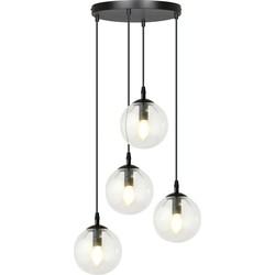 moderne hanglamp Fabbri Zwart 4-lichts  - Øcm