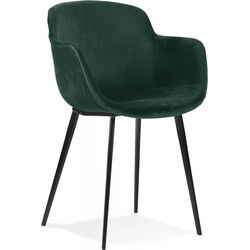 Stoel met armleuningen ARMADA 59x54x80 cm Groen