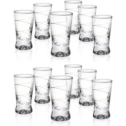 Glasmark Shotglaasjes - 24x - gold collection - 25 ml - glas - borrelglazen - Shotglazen